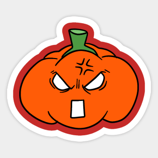 Angry Orange Bell Pepper Sticker